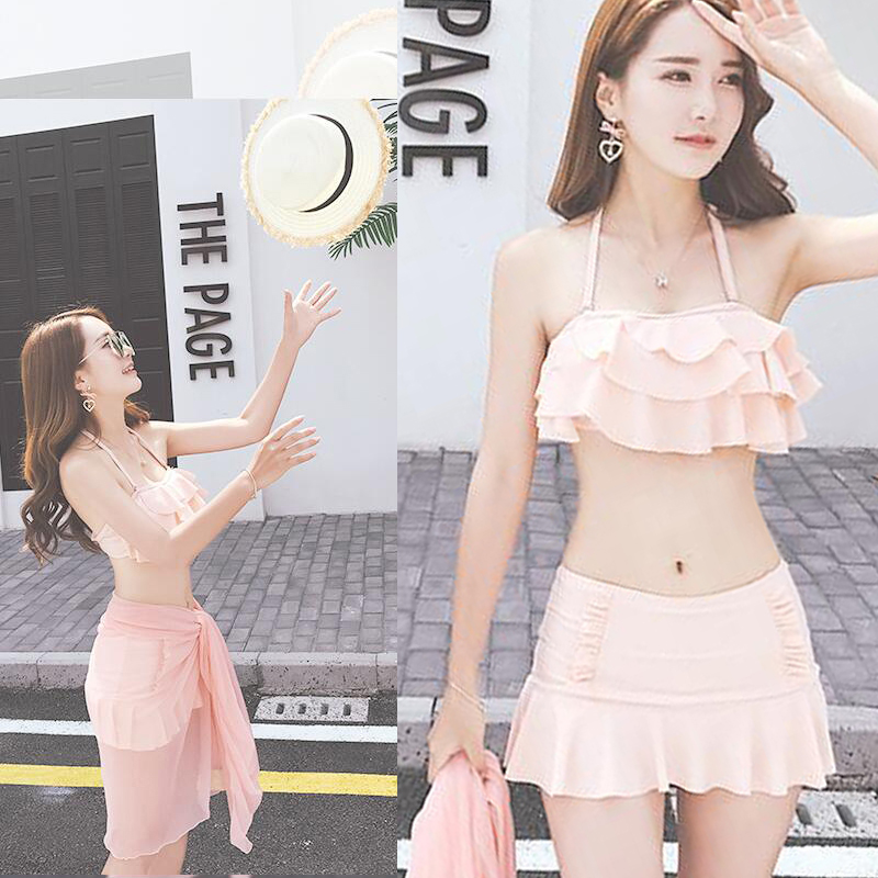 the republic of korea sexy Swimwear Small fragrant wind Mantillas Small chest Steel prop Gather Lotus leaf Bikini Three Fission Swimsuitin the Sports/Yoga/Fitness/Fans supplies , Swim , Bikini category - from Buy2taobao.com to provide professional Taobao agent buy service