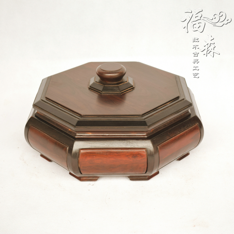 老挝大红酸枝木 镶黑檀木 八角干果糖果盘 水果盘子 红木工艺摆件在类目 家居饰品, 装饰器皿, 果盘/果篓中 - 来自Buy2taobao.com提供专业的淘宝代购服务