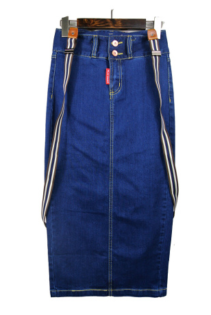 2013夏新款 修身弹力牛仔背带裙 铅笔裙半身裙