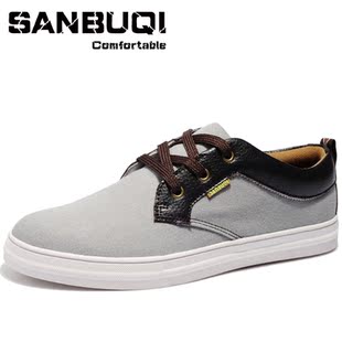  尚步奇新款男士帆布鞋男鞋子 韩版英伦时尚潮流行透气板鞋S68