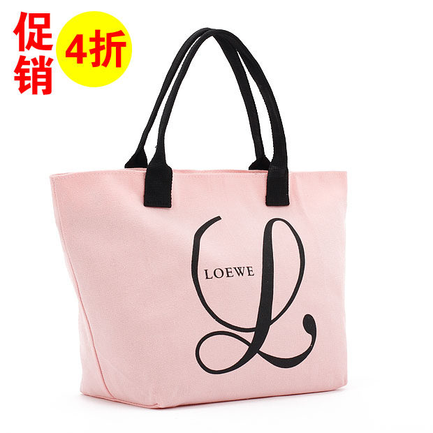 Autumn autumn sporting a romantic woman's pale pink canvas small satchel bag 0125