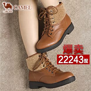  新款冬女鞋时尚短靴女雪地靴子马丁靴女棉靴真皮冬季保暖女靴