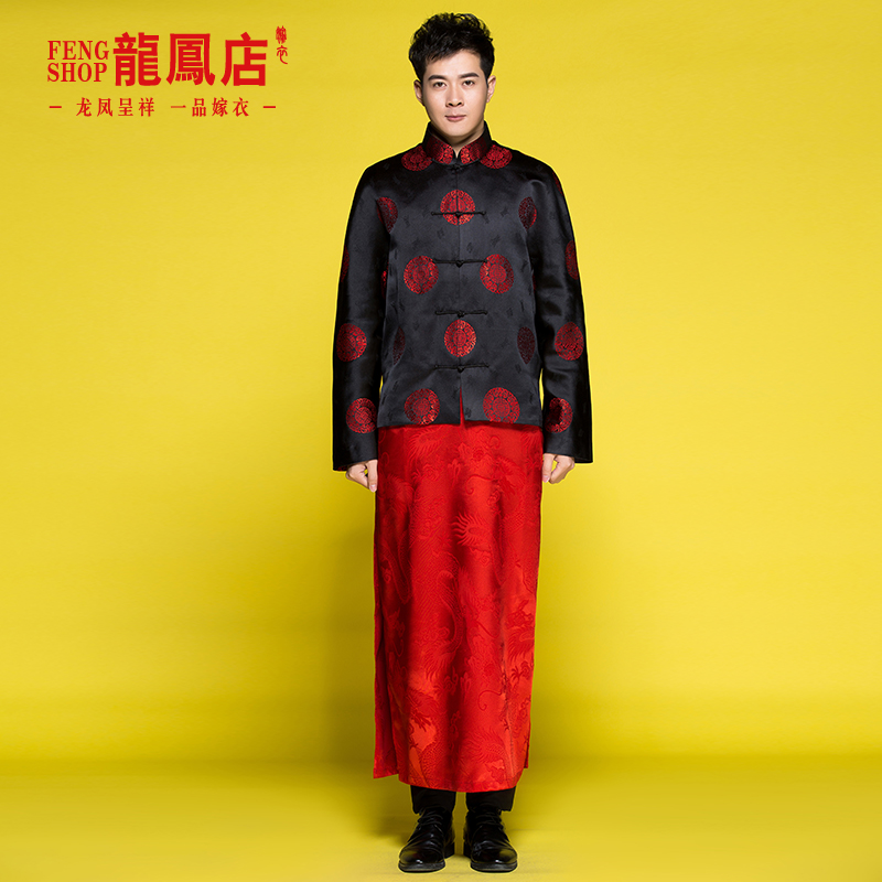 Chinese men's clothing Landlord services Elder loaded Consort loaded Classic Wedding Groom Gown jacket Xiu He installedin the Men's clothing, National costume category - from Buy2taobao.com to provide professional Taobao agent buy service