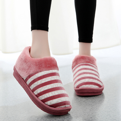 棉拖鞋女室内包跟秋冬季情侣家居韩版厚底可爱产后拖鞋冬天月子鞋