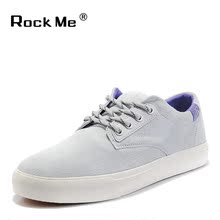 Rock Me夏季男士真皮潮流行韩版日常休闲鞋透气板鞋英伦低帮男鞋