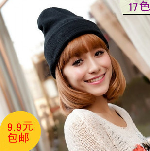  【天天特价】男女秋冬原宿帽针织帽荧光帽糖果帽毛线帽子韩版潮