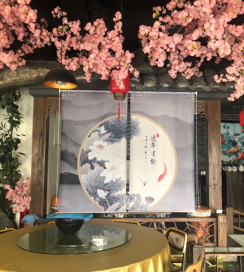 定制卷帘挂帘花格屏风图片自定新中式水墨山水花鸟图|ruв категории домашний ткань, занавес, занавес и аксессуары, створка - от Buy2taobao.com для оказания профессиональной услуги покупки агента Taobao