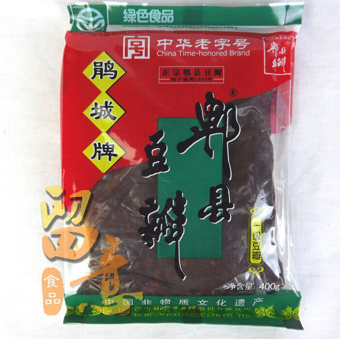 四川特产 辣椒酱 郫县豆瓣 鹃城牌郫县豆瓣酱400克/袋 川菜之魂