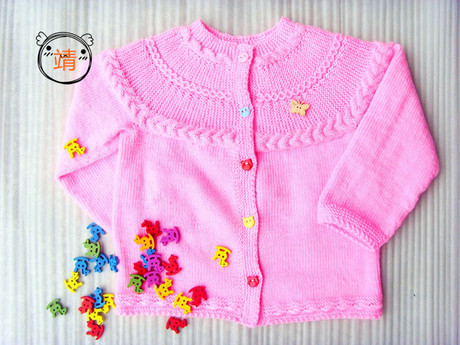 纯手工编织宝宝儿童毛线衣 (颜色毛线自搭)定做