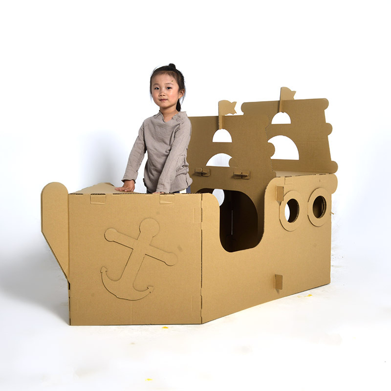 海盗船模型玩具瓦楞纸板纸盒纸壳箱diy手工大号涂儿童玩具幼儿园在类目 玩具/童车/益智/积木/模型, 串珠/拼图/配对/拆装/敲打玩具, 拼图/拼板中 - 来自Buy2taobao.com提供专业的淘宝代购服务