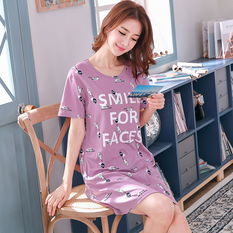 summer Half sleeve nightdress pure cotton Korean Edition Short-sleeved tracksuit MM XL Ladies Lingerie Summer pajamasin the Lingerie/Men's underwear/Tracksuit , Lingerie category - from Buy2taobao.com to provide professional Taobao agent buy service