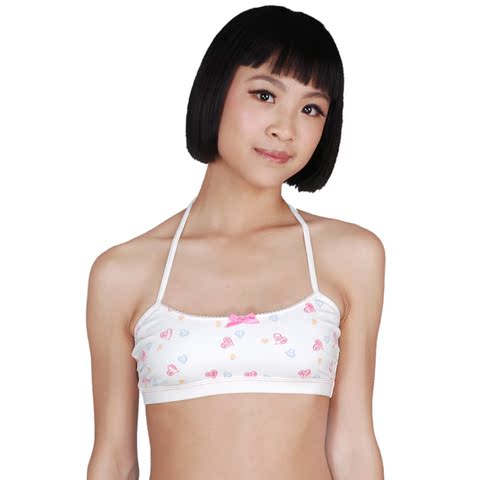 正品女小背心 <em>白色</em>可爱<em>文胸</em>发育期内衣 女孩全