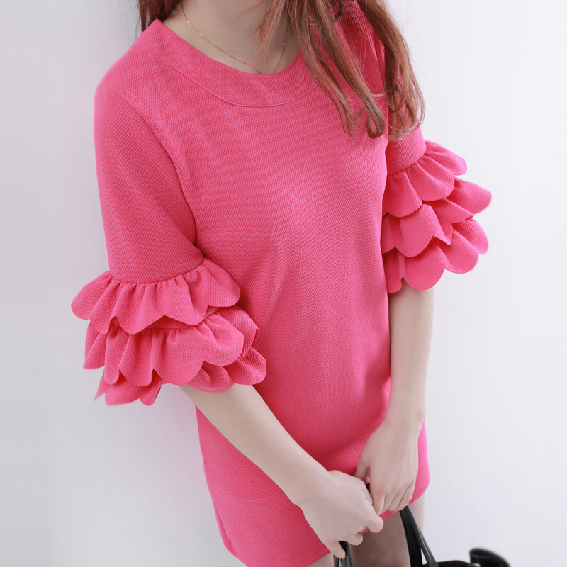 小香风圆领显瘦裙子...