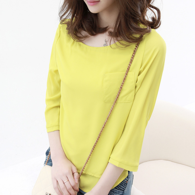 韩版圆领宽松版双层...