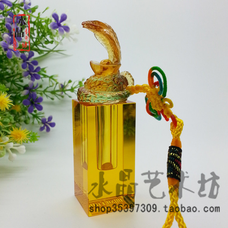 包邮 Crystal Chinese zodiac snake chapters fetal hair Crystal lanugo seal baby lanugo souvenir of the umbilical cord cutting plotter