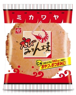  日本进口零食 三河屋鲜虾味膨化脆米饼 大虾片 传统日本风味 7枚