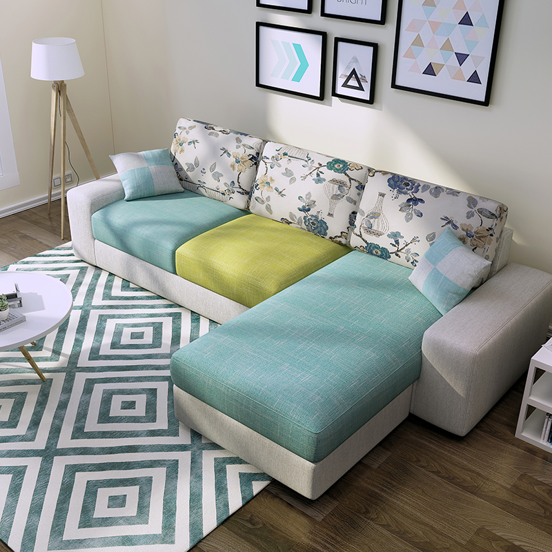 Northern Europe Fabric art sofa Three Small apartment Royal Ready combination a living room Four modern Simplicity Washablein the Residential furniture , Sofa , Sofa category - from Buy2taobao.com to provide professional Taobao agent buy service
