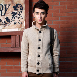 装2013冬款时尚休闲修身<em>毛衣</em> 男士可翻<em>高领</em>毛