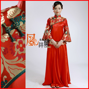  凤祥阁/秀禾服 龙凤褂秀和服新娘结婚礼服冬敬酒服服凤冠霞帔/俏