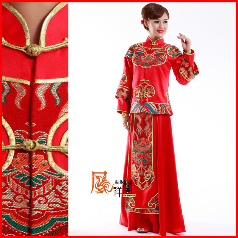 新娘秀禾服.新娘秀禾.新娘敬酒礼服.秀禾服发型_