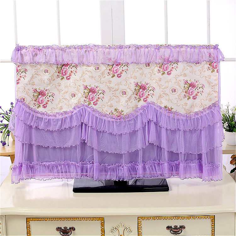 Hanging type TV hood dust cover Fabric art Wall hanging liquid crystal curved surface TV cover dust cover TV sets 55 inch 6570in the Home Fabric , Dust protection cover , TV cover category - from Buy2taobao.com to provide professional Taobao agent buy service