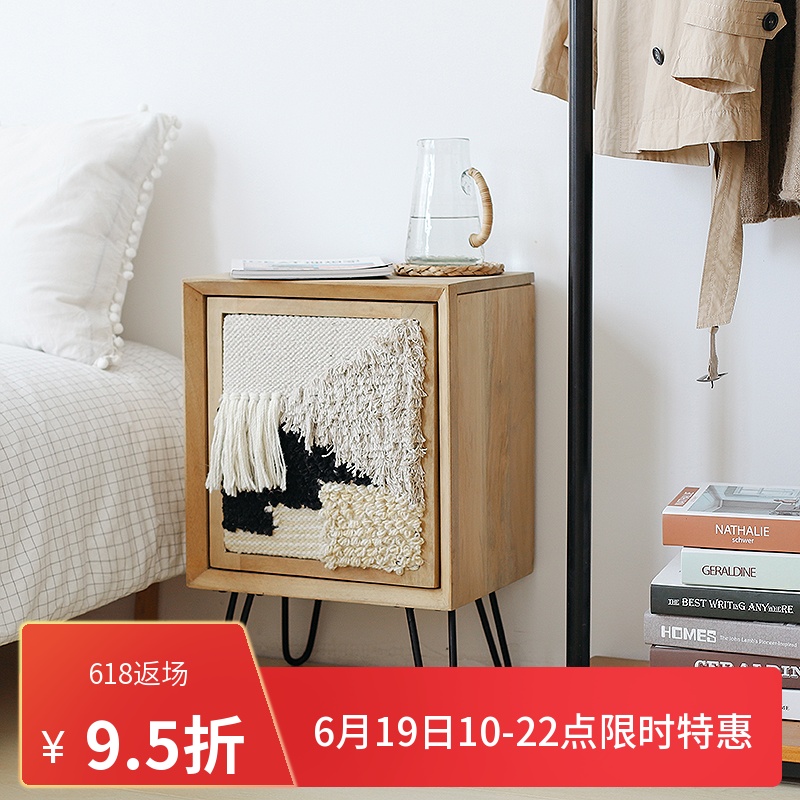 The Mazay | Martha bedside cupboard Northern Europe bedroom solid wood Lace weave Side cabinet Storage Storage Side cabinetin the Residential furniture , Cabinet , Bedside cabinet category - from Buy2taobao.com to provide professional Taobao agent buy service