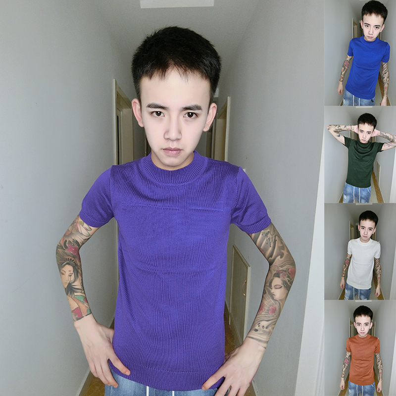 Autumn new pattern Trend Sociology Guy Half a Base coat sweater Short sleeved Sweater Korean Edition Self cultivation Sweaterin the Men's clothing, Knitwear/Sweaters category - from Buy2taobao.com to provide professional Taobao agent buy service
