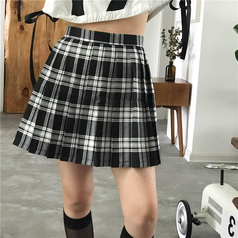 THE TURE 日系学院风JK制服黑白格子百搭百褶裙半身裙2019年新款在类目 女装/女士精品, 半身裙中 - 来自Buy2taobao.com提供专业的淘宝代购服务