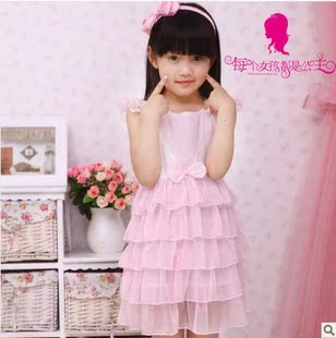  DEESHA 笛莎正品女儿童装夏雪纺公主裙迪莎连衣裙子048