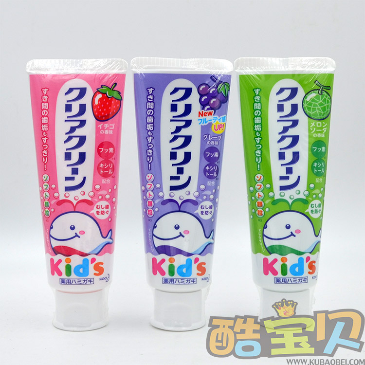 Japanese original KAO peony Clear Clean Children Moth proofing toothpaste strawberry grape Cantaloupe 70gin the Diapers/Care/Feeding/Push lathe , Teether/Toothbrush/Toothpaste , Toothpaste category - from Buy2taobao.com to provide professional Taobao agent buy service