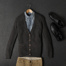 完爆今冬 <em>外贸原单</em>苏打<em>男士开衫毛衣</em> 大V领修