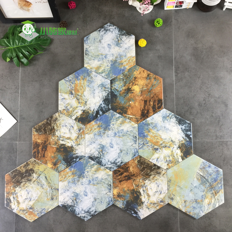陽台小六角水墨畫花磚地板磚衛生間客廳仿古磚酒吧店鋪背景牆瓷磚在類目 家裝主材, 瓷磚, 瓷磚裝飾附件, 花片中 - 來自Buy2taobao.com提供專業的淘寶代購服務