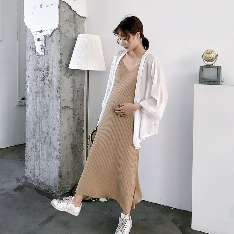 韩国长款孕妇连衣裙两件套2019春夏季女长袖孕妇裙背心裙孕妇套装在类目 孕妇装/孕产妇用品/营养, 孕妇装, 连衣裙中 - 来自Buy2taobao.com提供专业的淘宝代购服务