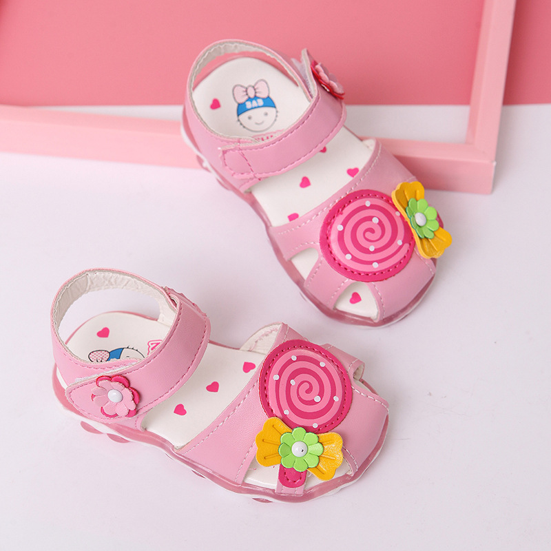 Girls Sandals 2019 new pattern princess Children Korean Edition fashion Female baby 1-3 soft sole Baotou Children's shoesin the Shoes/Baby Shoes/Parent-child shoes , Baby shoes before step/Socks shoes category - from Buy2taobao.com to provide professional Taobao agent buy service
