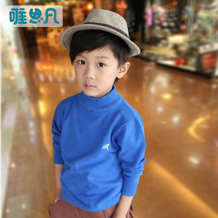  男童中领打底毛衣唯思凡童装春装新款儿童毛衣中大童针织毛衫