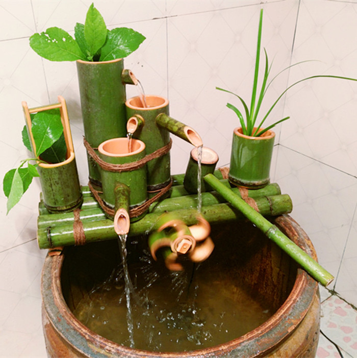 Bamboo flowing water Bamboo tube Flowing water Aquarium Stone Yuchi Decoration Bamboo filter Rockery waterin the Business/Office Furniture , City Furniture , Landscaping rich space facilities , Fountain category - from Buy2taobao.com to provide professional Taobao agent buy service