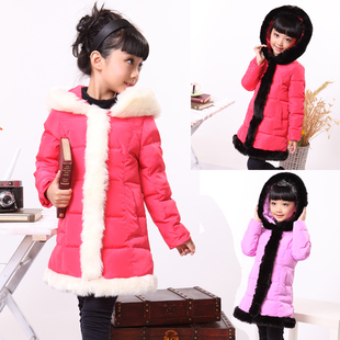  儿童羽绒服新款童装冬装女童羽绒服中长款中大童外套韩版正品