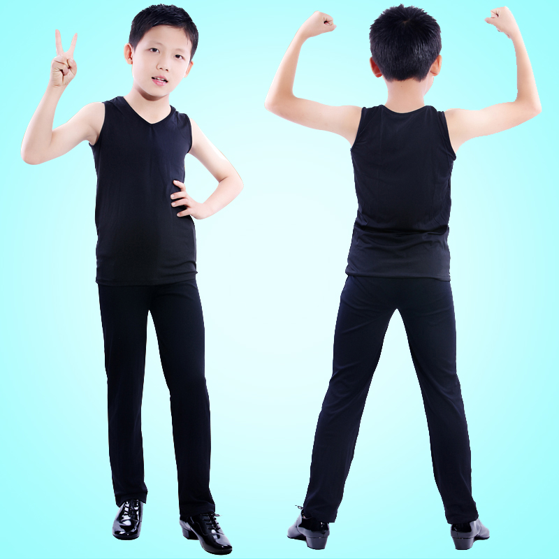 儿童拉丁舞服装拉丁练功服男童男孩无袖舞蹈衣服比赛演出考级服在类目 运动/瑜伽/健身/球迷用品, 舞蹈/健美操/体操, 拉丁舞, 拉丁舞练习套装中 - 来自Buy2taobao.com提供专业的淘宝代购服务