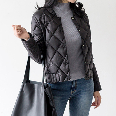 棉服女短款2017新款潮流冬学生韩版立领修身百搭纯色轻薄棉衣外套