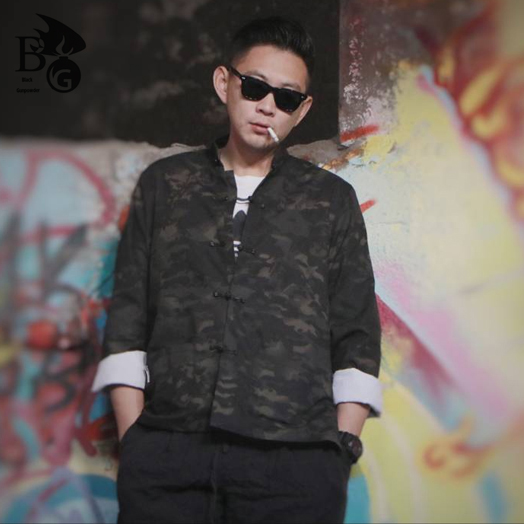 Black Gunpowder/BG MCBK暗夜迷彩唐装休闲潮流国风男士上衣在类目 男装, 民族服装中 - 来自Buy2taobao.com提供专业的淘宝代购服务