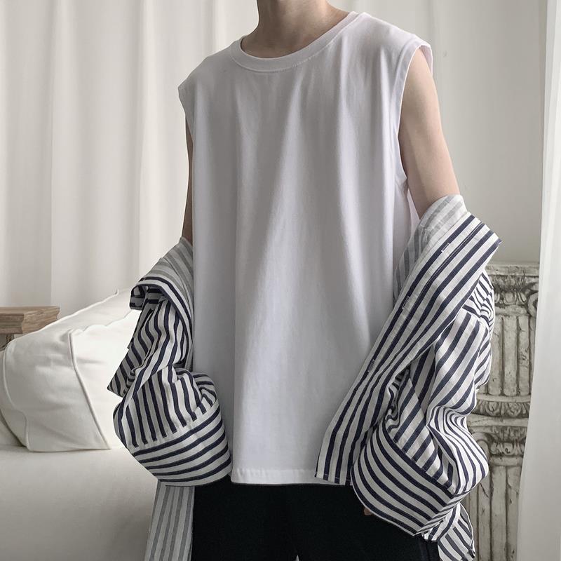 Sleeveless T-shirt man ins Chaopai vest man personality Trend Hip-hop Easy waistcoat summer motion Base coatin the Sportswear/Casual Clothing , Sports T-shirt category - from Buy2taobao.com to provide professional Taobao agent buy service
