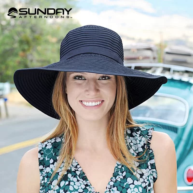 U.S.A SundayAfternoons lady outdoors Sandy beach Big hat leisure time Sunscreen hat Quick drying Lithein the Accessories/Leather belt/Hat/Muffler , Hat category - from Buy2taobao.com to provide professional Taobao agent buy service
