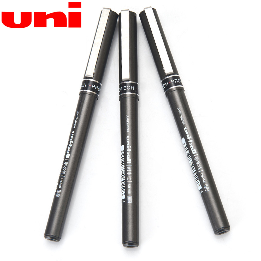 日本uni/三菱ub-155走珠笔 三菱签字笔ub155 0.5mm水笔办公 特价