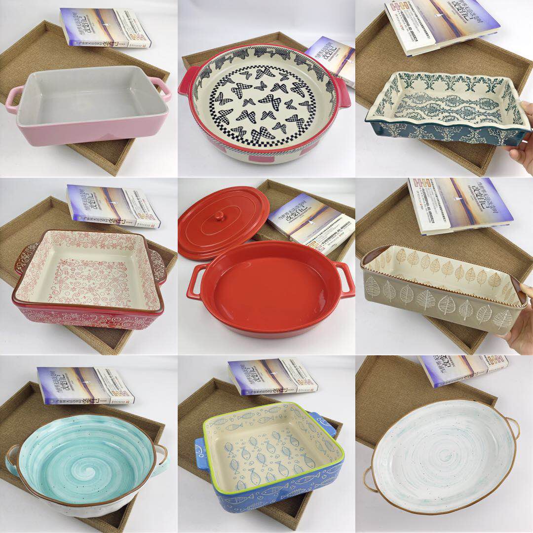 ceramics Binaural Baking tray plate Special-shaped rectangle Square household baking Baking tray Baked rice Panwanin the Tableware , Tableware , Plate category - from Buy2taobao.com to provide professional Taobao agent buy service