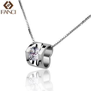  情人节礼物 FANCI 范琦正品锆钻项链925纯银女韩国短款锁骨链永恒
