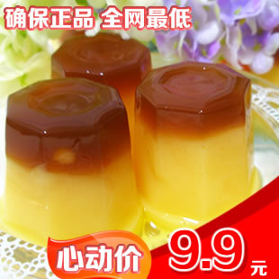  【3份包邮 临期特卖】台湾进口鸡蛋布丁/黑糖果冻双层派布丁 200g