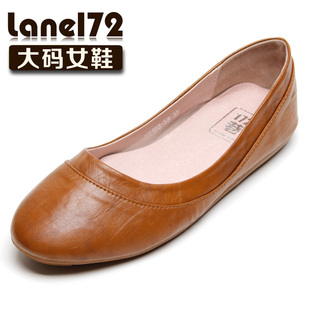  172巷-大码女鞋40-43码 新款女春鞋  平跟单鞋 豆豆鞋 女