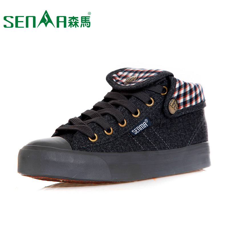 森马正品女鞋新款高帮鞋圆头系带帆布鞋韩版时尚休闲鞋潮鞋810