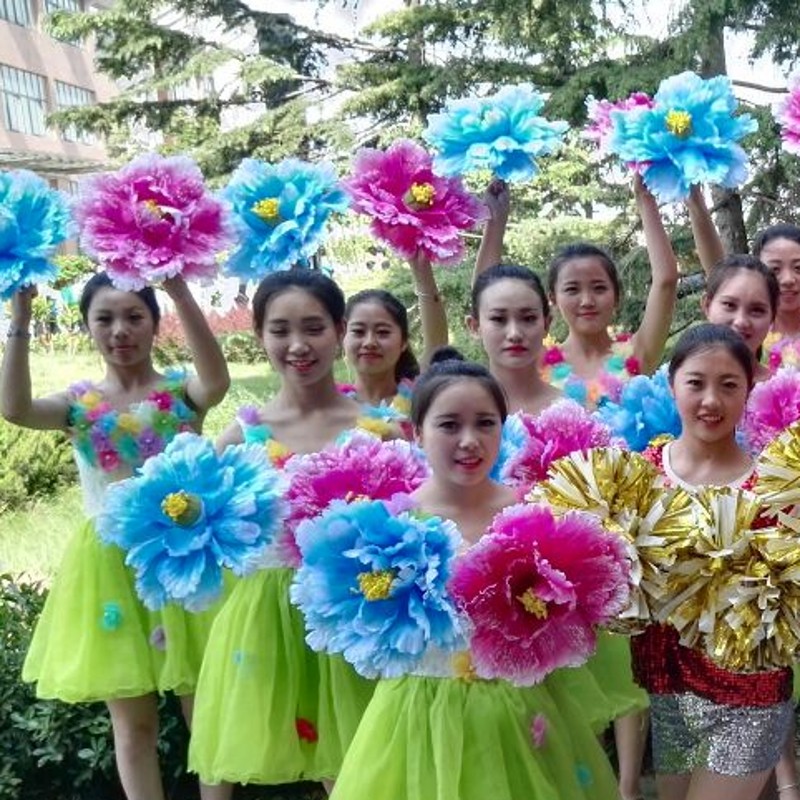 舞蹈道具牡丹花六一儿童演出跳舞花幼儿园运动会开幕式入场手拿花在类目 运动/瑜伽/健身/球迷用品, 舞蹈/健美操/体操, 更多舞种, 更多舞蹈配饰中 - 来自Buy2taobao.com提供专业的淘宝代购服务