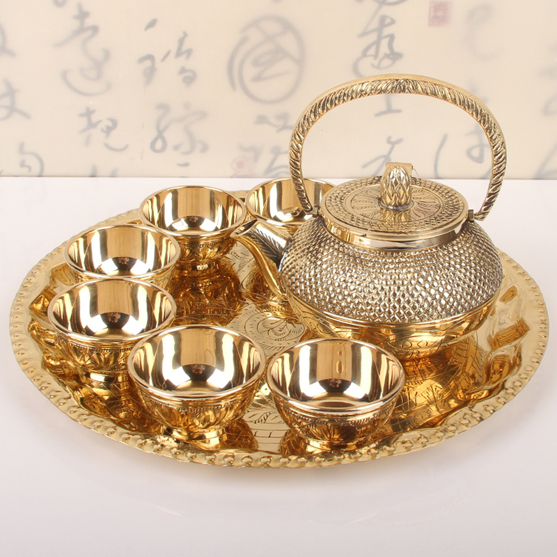 铜茶壶茶杯套装家用功夫茶具复古泡茶工夫茶具一套进口纯铜小茶具|msdalam kategori pinggan mangkuk, set teh, Kung Fu teh - dari Buy2taobao.com untuk memberikan perkhidmatan ejen Taobao profesional membeli